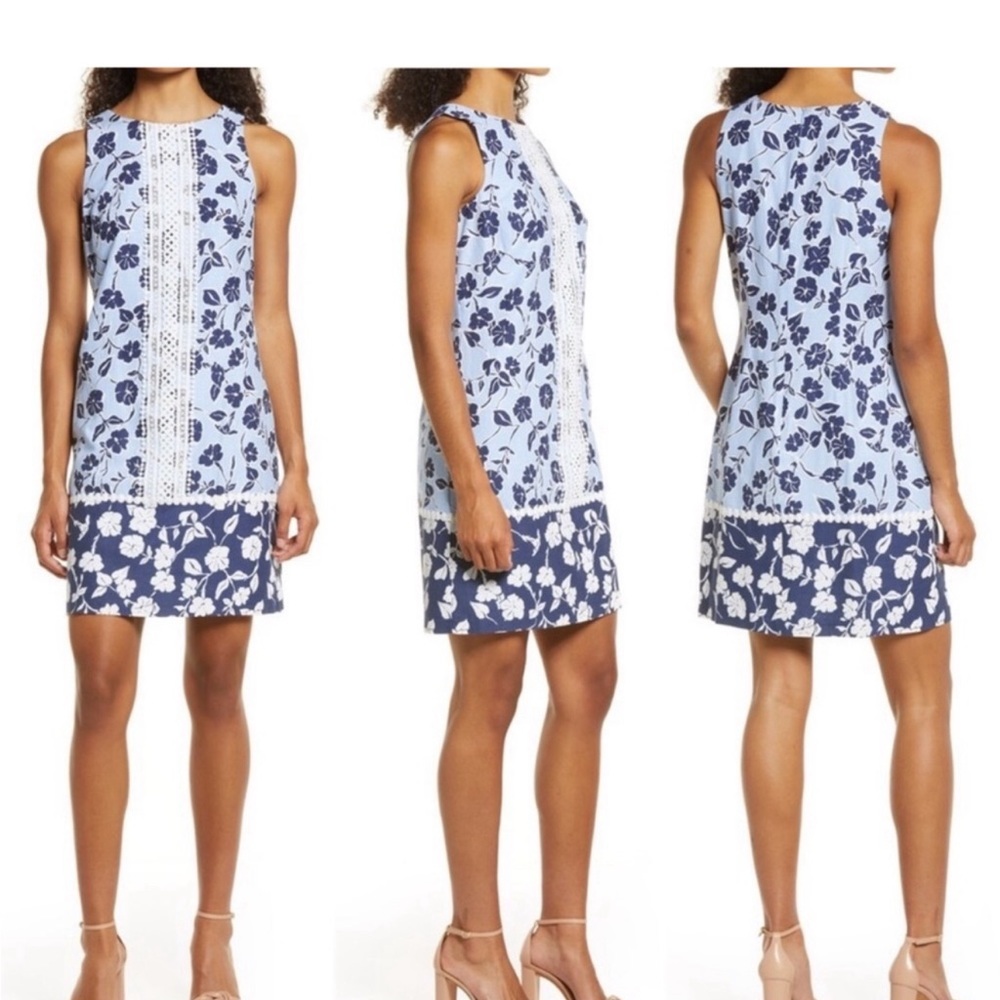 Eliza J Blue Sleeveless Dress - Picture 1 of 8